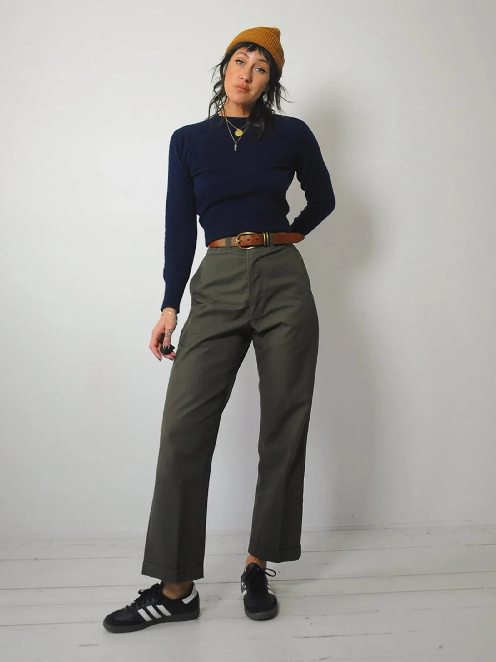 1940's Olive Green Trousers 33x28.5