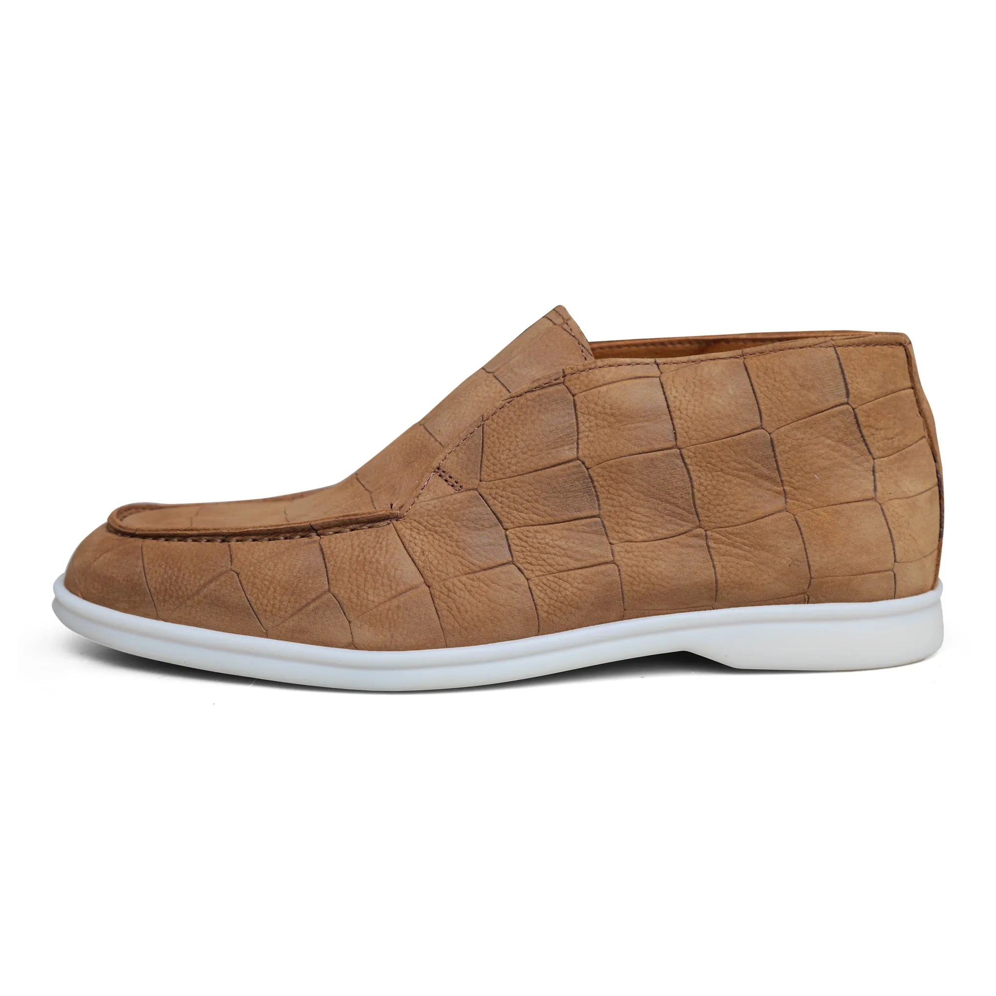 5514 - Tan Nubuck Moc Croc