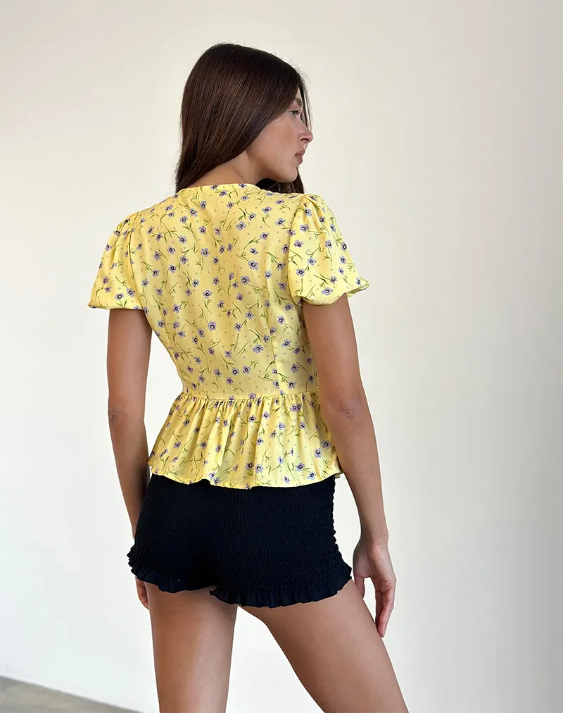 Ajasi Blouse in Wild Flower Lemon Drop