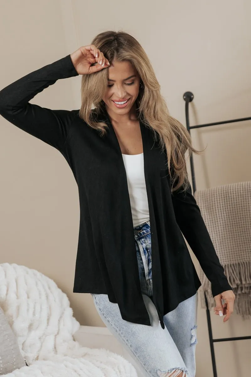 All Day Every Day Black Cardigan