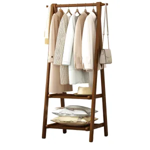 Bamboo Foldable Clothes Hanging Rack Garment Rack-66CM