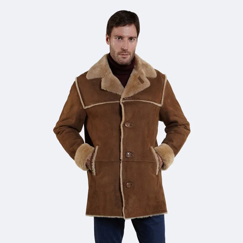 Best Winter Warm Leather Sheepskin Peanut Leather Coat