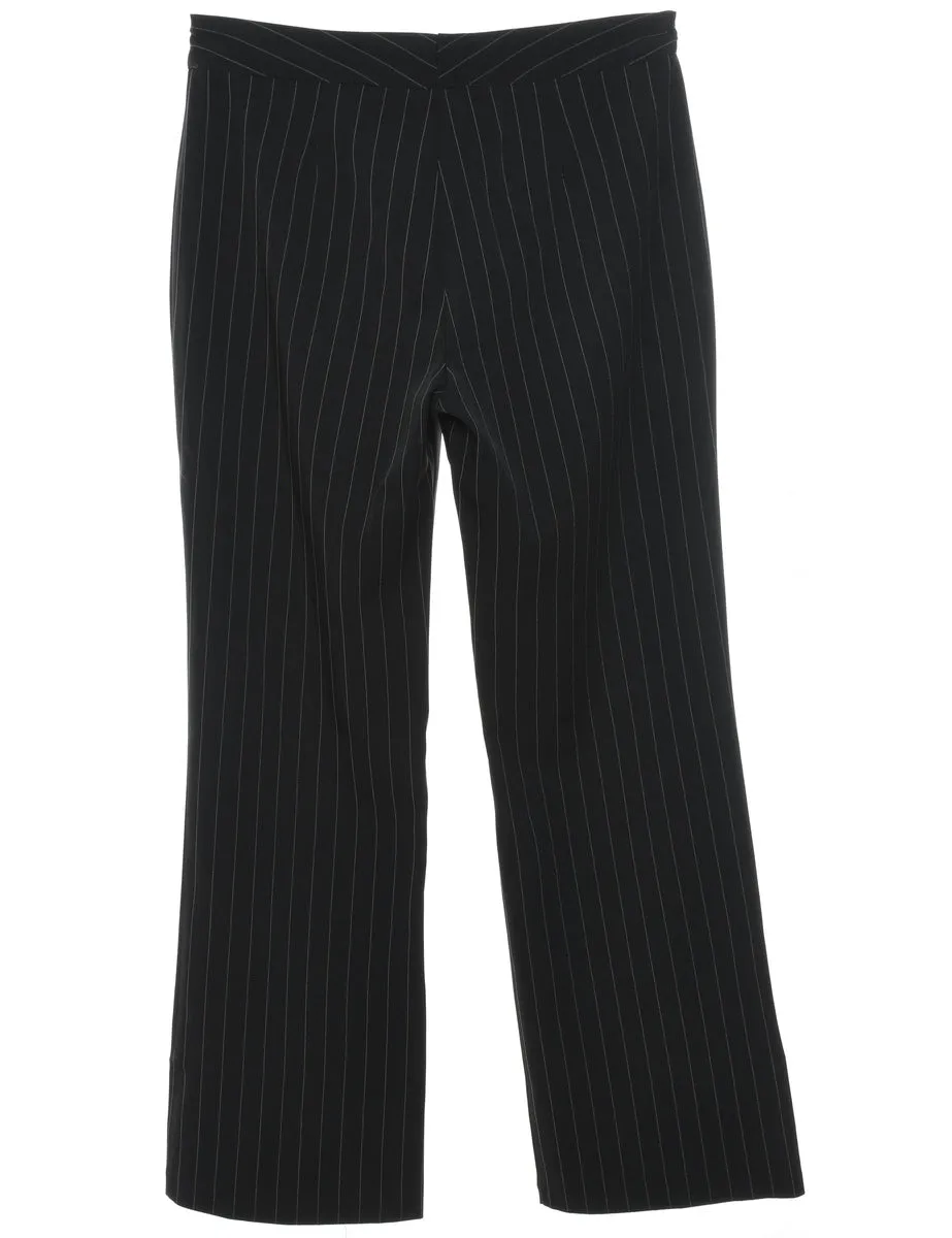 Black Striped Trousers - W30 L28