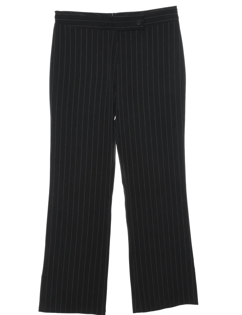 Black Striped Trousers - W30 L28