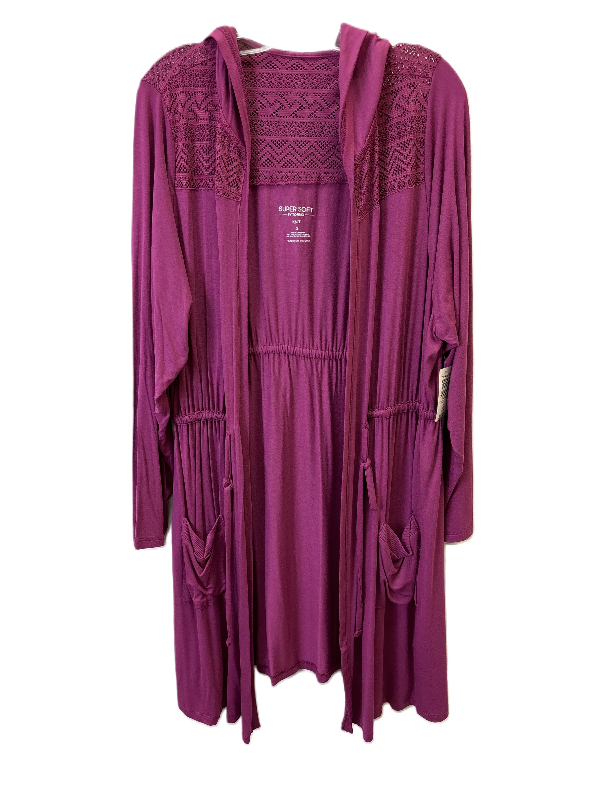 Cardigan By Torrid In Mauve, Size: 3x