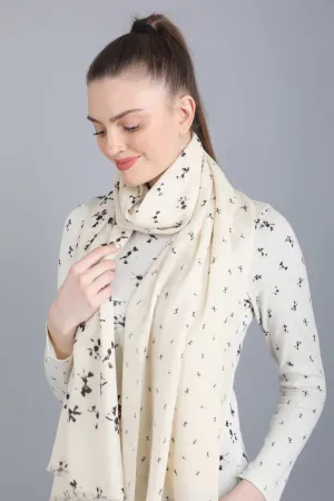 Cashmere Scarf Ivory Scarf & Sweater Set