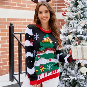 Christmas Tree Letters Cartoon Urly Christmas Sweater