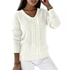 Cozy Long Sleeve Cable Knitted Sweater