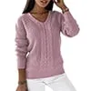 Cozy Long Sleeve Cable Knitted Sweater