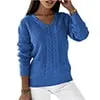 Cozy Long Sleeve Cable Knitted Sweater