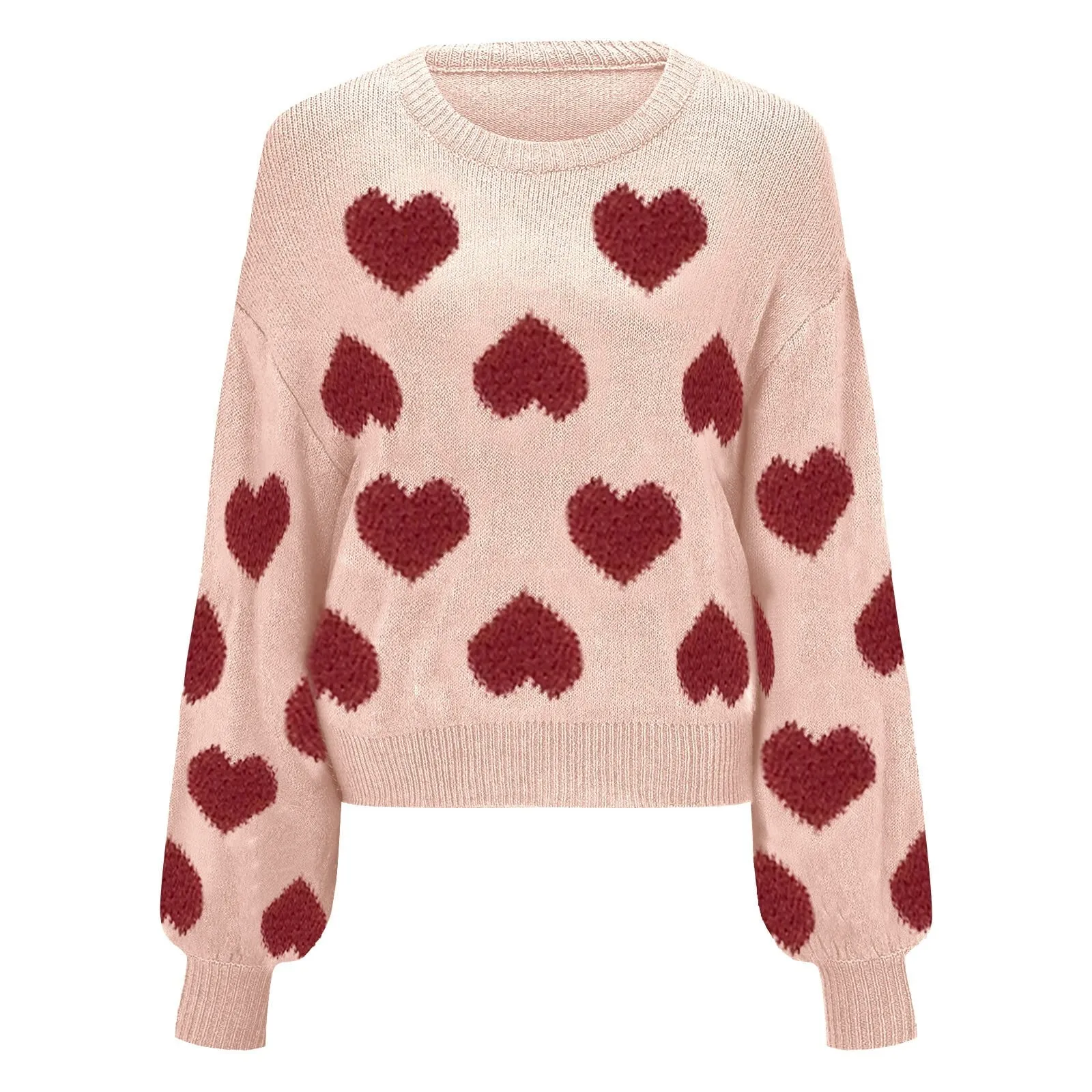 Cute Love Pattern Knit Sweater