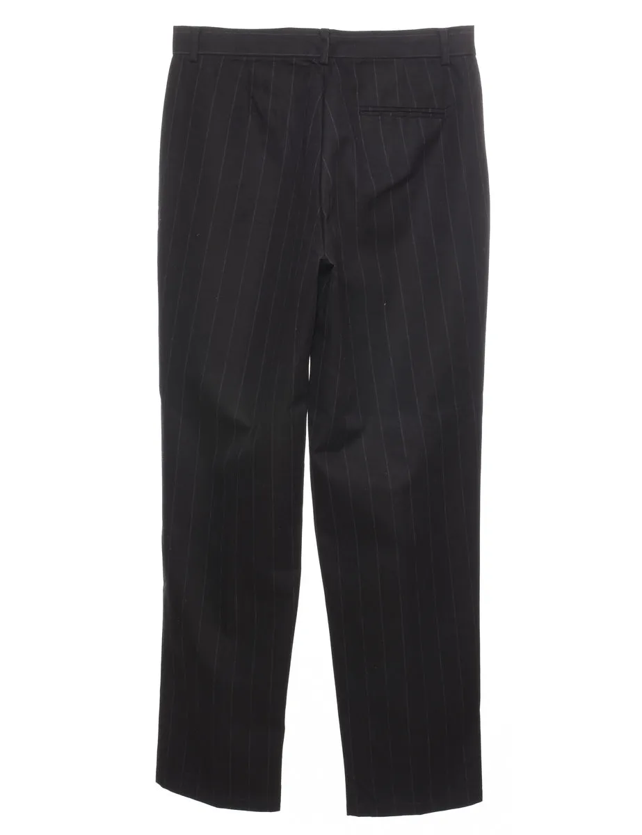 Dockers Black Pinstriped Trousers - W30 L31