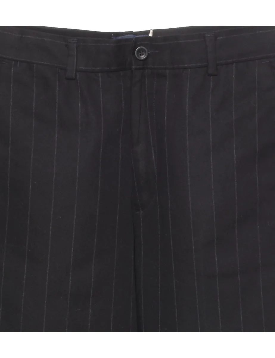 Dockers Black Pinstriped Trousers - W30 L31