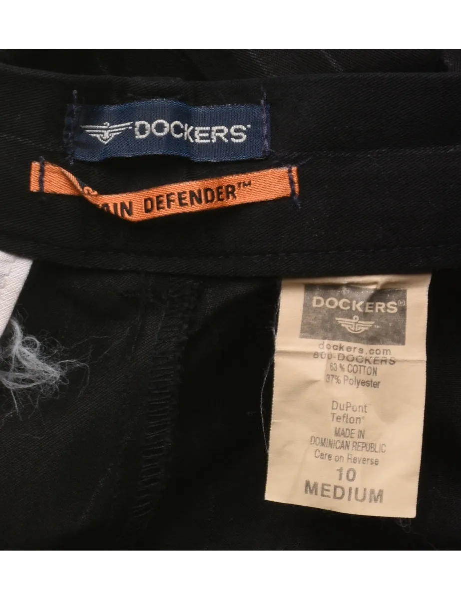 Dockers Black Pinstriped Trousers - W30 L31