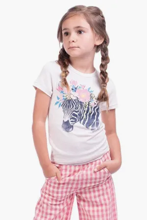 Girls Shirt Imoga Amita Zebra Oatmeal