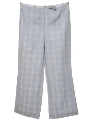 Grey Checked Trousers - W31 L27