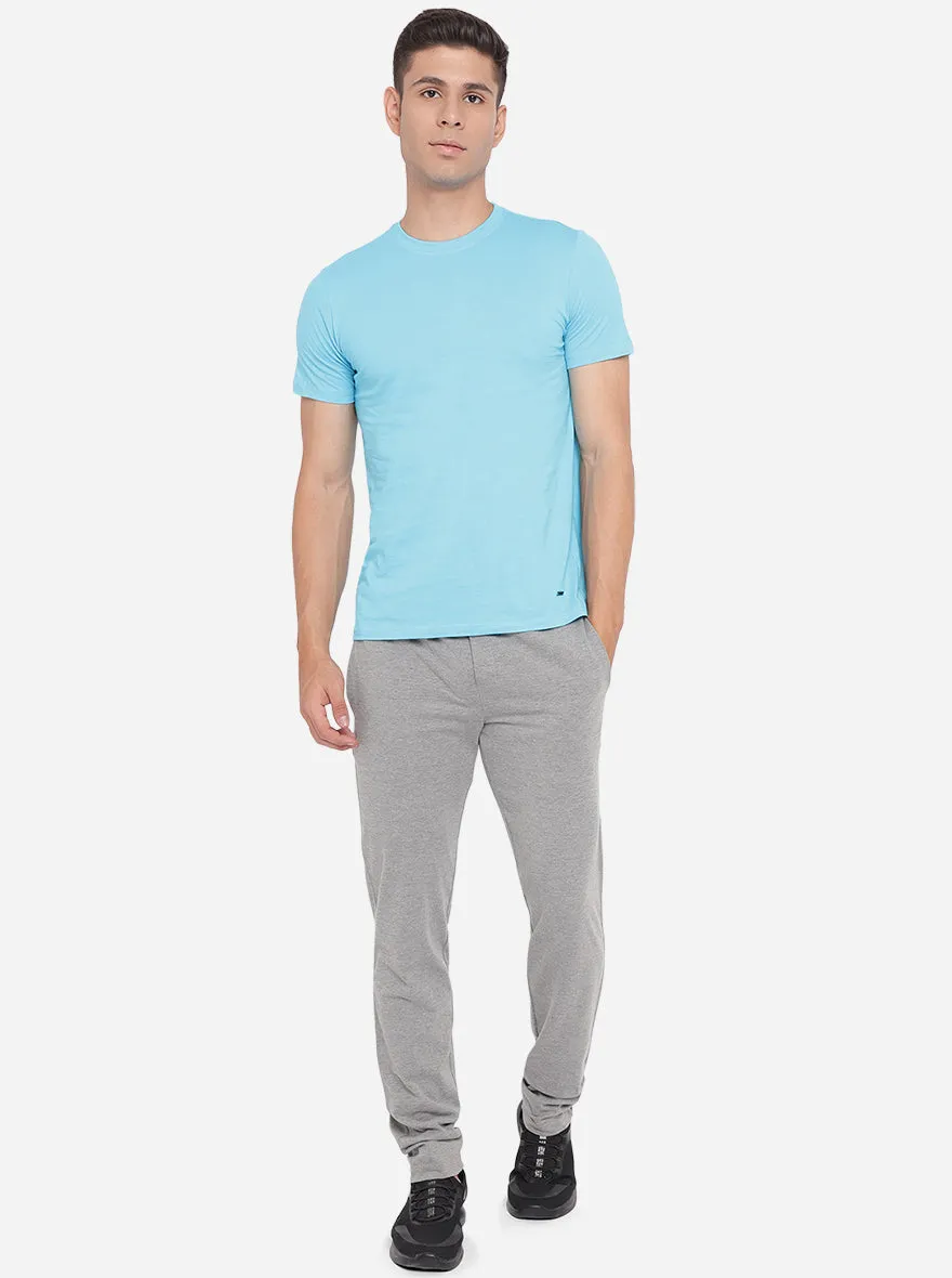 Grey Solid Regular Fit Track Pants | Greenfibre