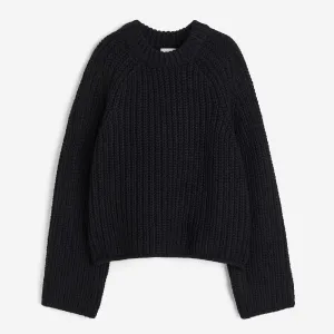 H&M Oversized Rib-knit sweater, black