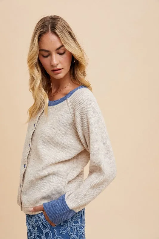 Hampton Raglan Sleeve Cardigan