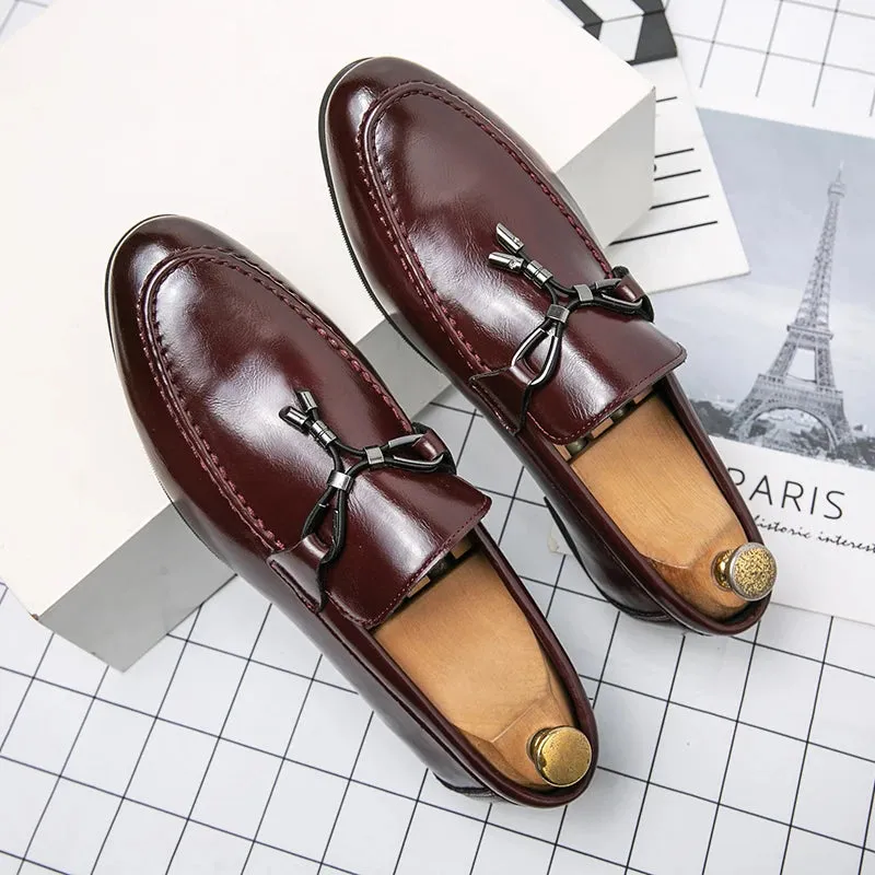 Handmade Rope Tassel Leather Loafers