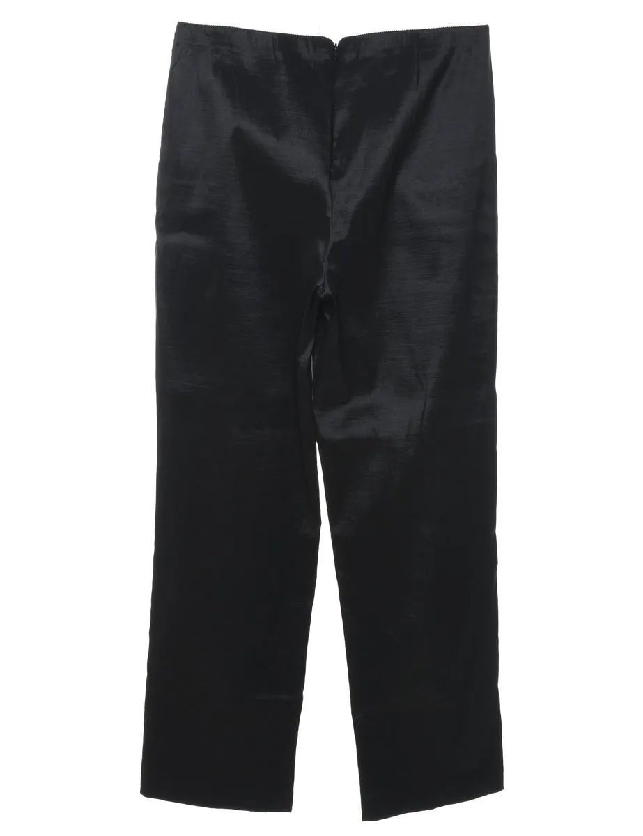 High Waist Black Classic Trousers - W32 L29