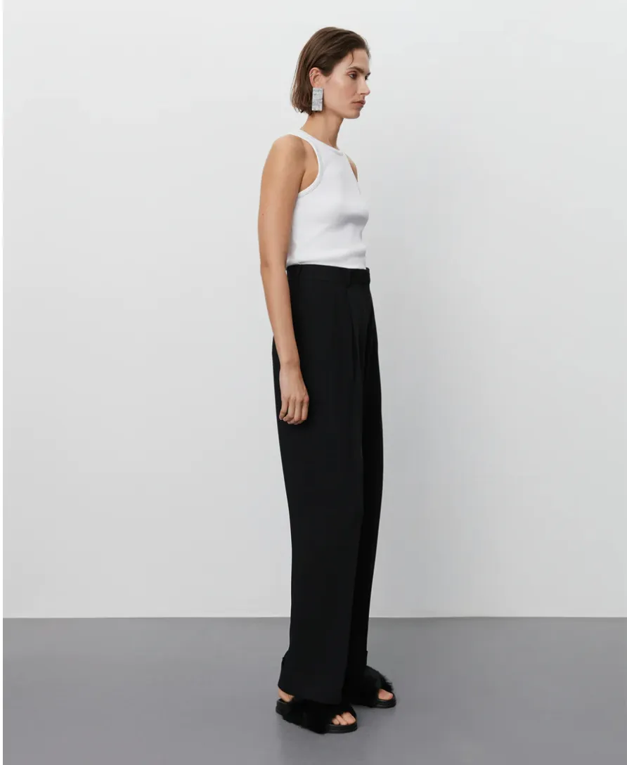 Jacques Black High Rise Trousers With Turn Up