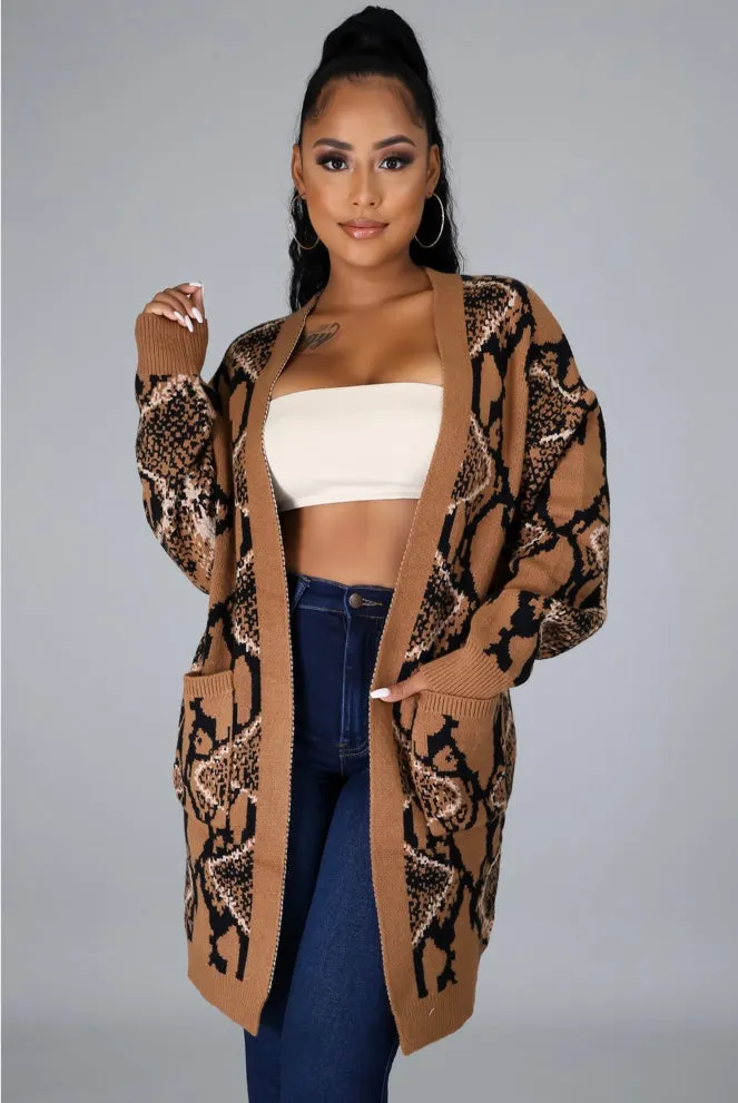 Keep It Cozy Snake Print Sweater