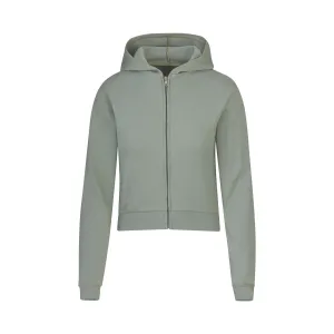 LOGO POINTELLE ZIP HOODIE | MINERAL