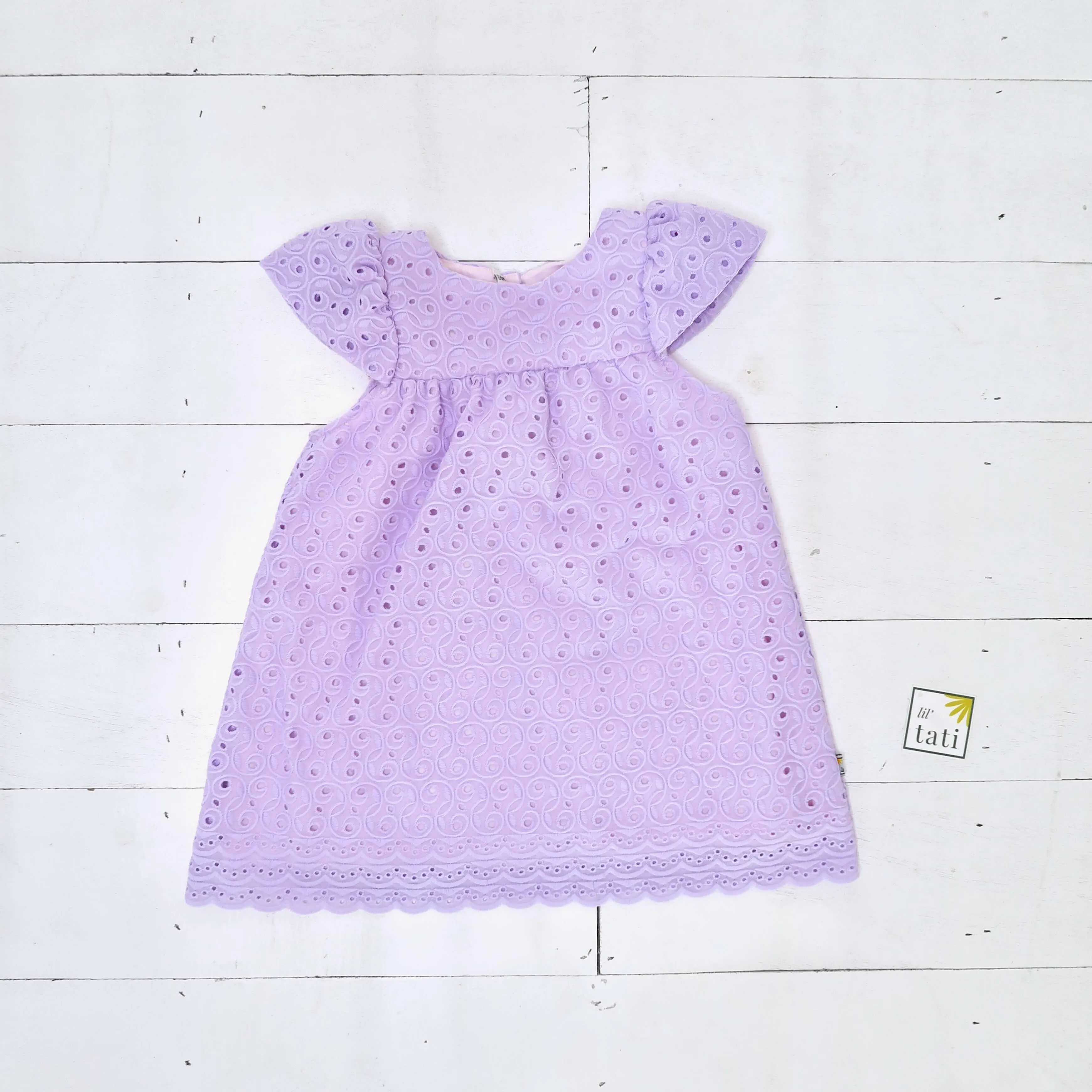 Magnolia Dress in Purple Eyelet