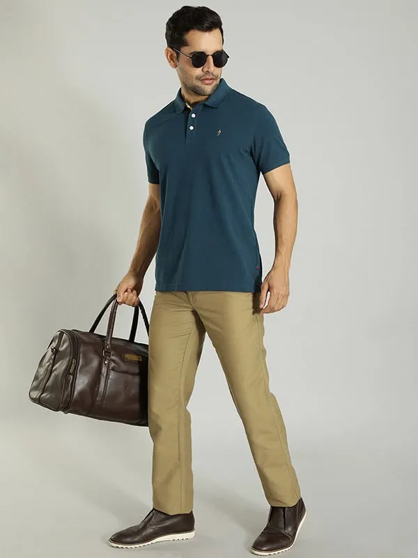 Men Kansas Fit Cotton Trouser