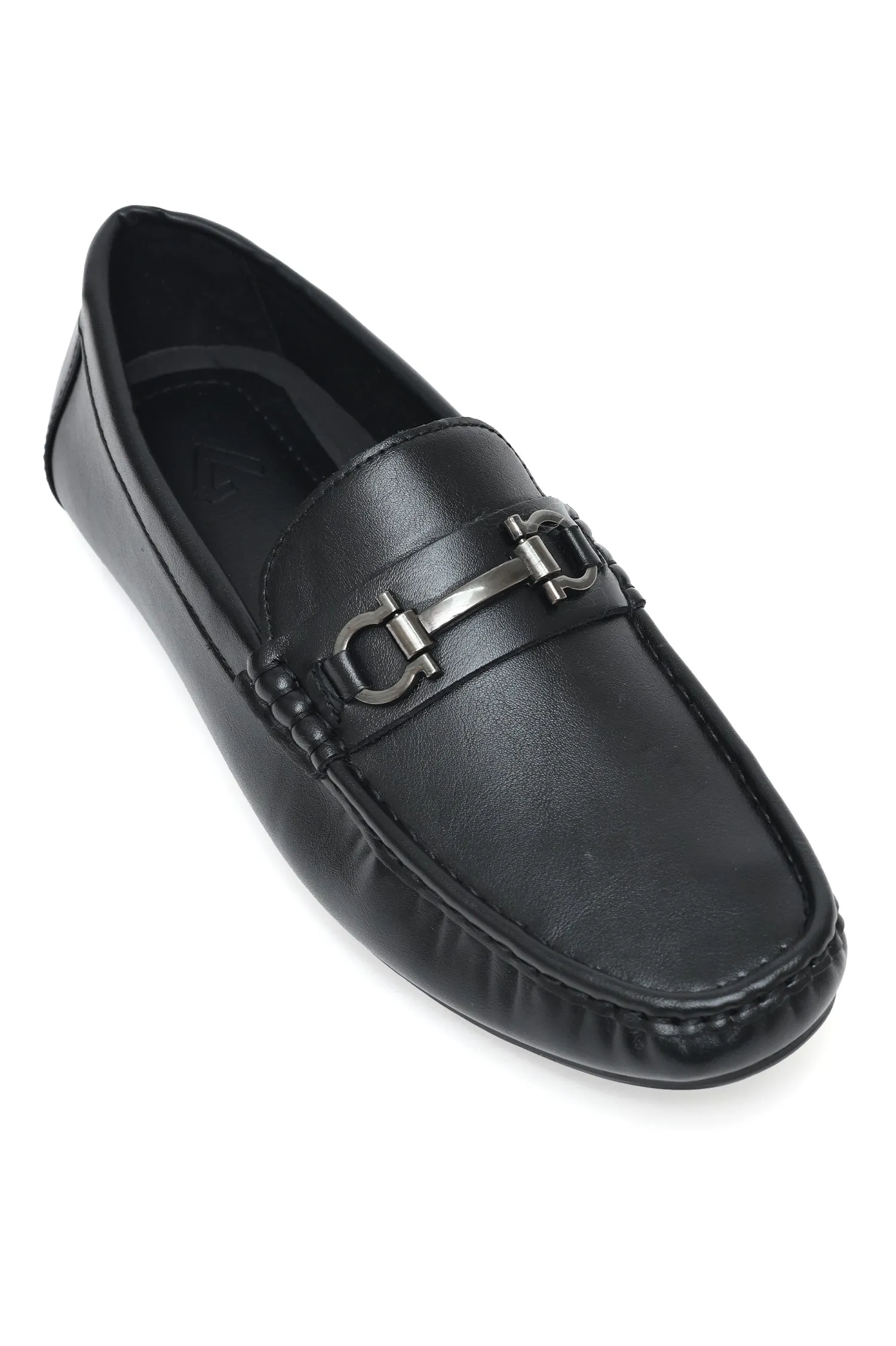 MODERN HORSEBIT LEATHER LOAFERS-BLACK