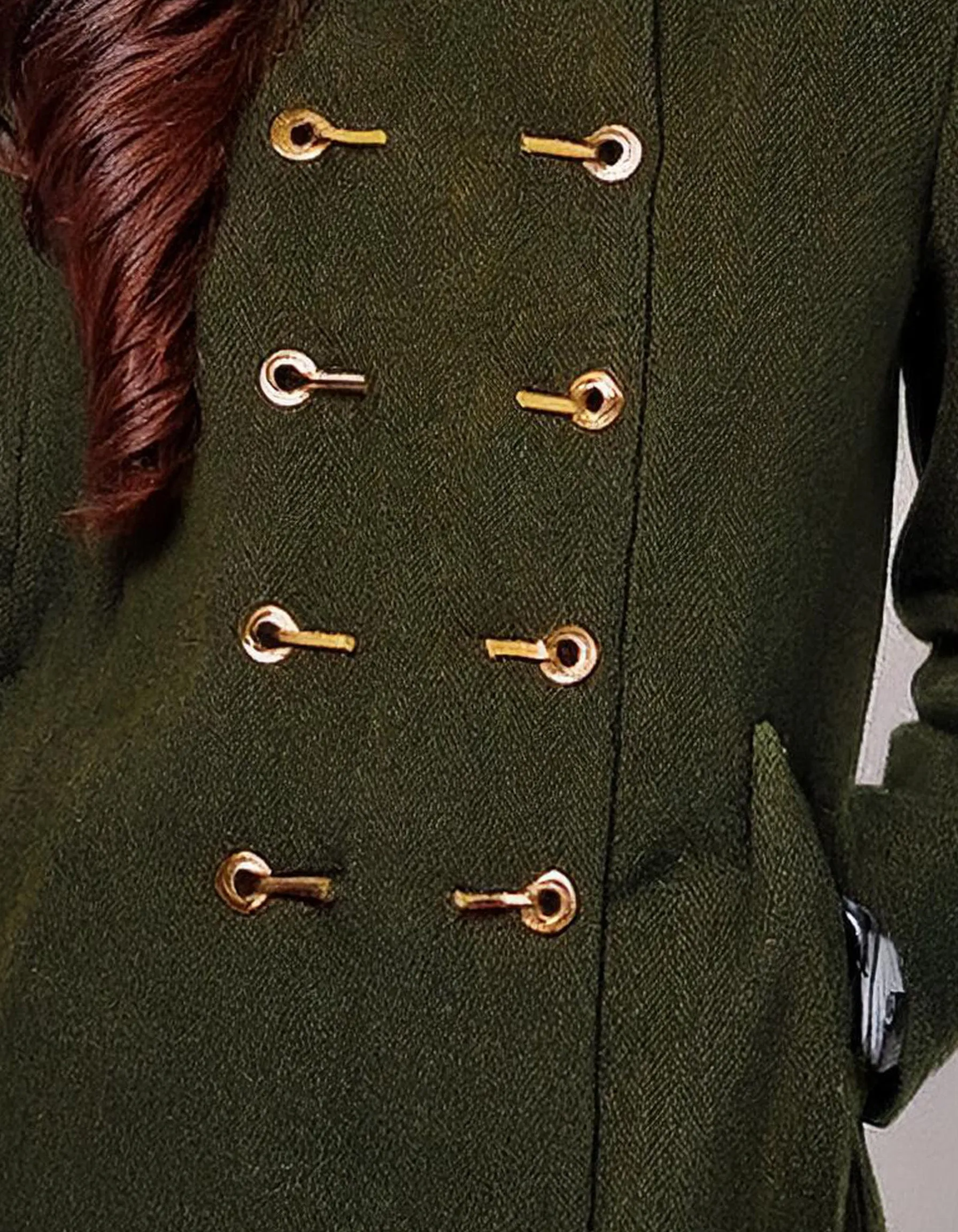 Moss Green Majesty Peacoat