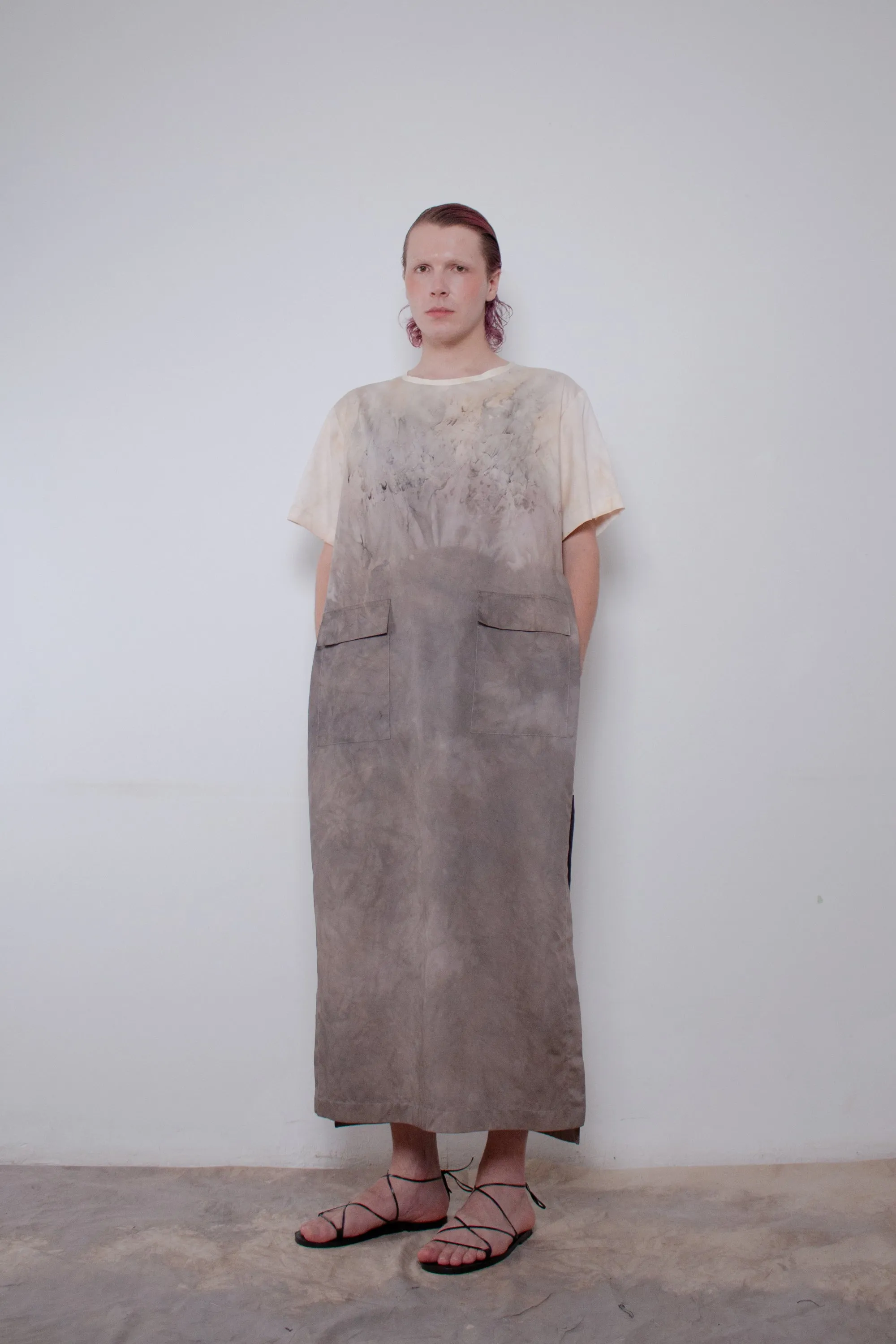 Naturally Dyed Elongated Cotton Dress