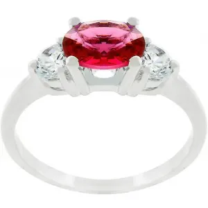 Oval Quartet Cubic Zirconia Ring