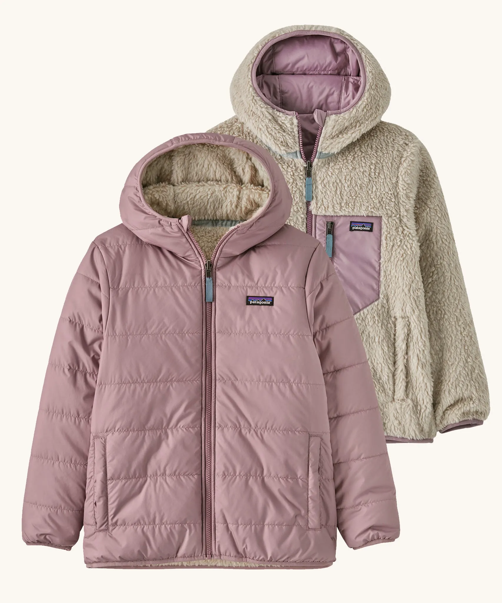 Patagonia Kids Reversible Ready Freddy Hoody - Stormy Mauve