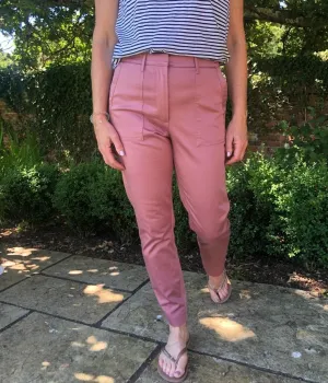 Pink Smart Cargo Trousers