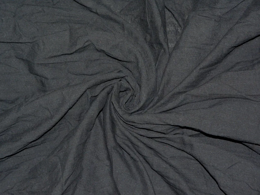 Precuts of Jet Black Plain Knitted Cotton Fabric