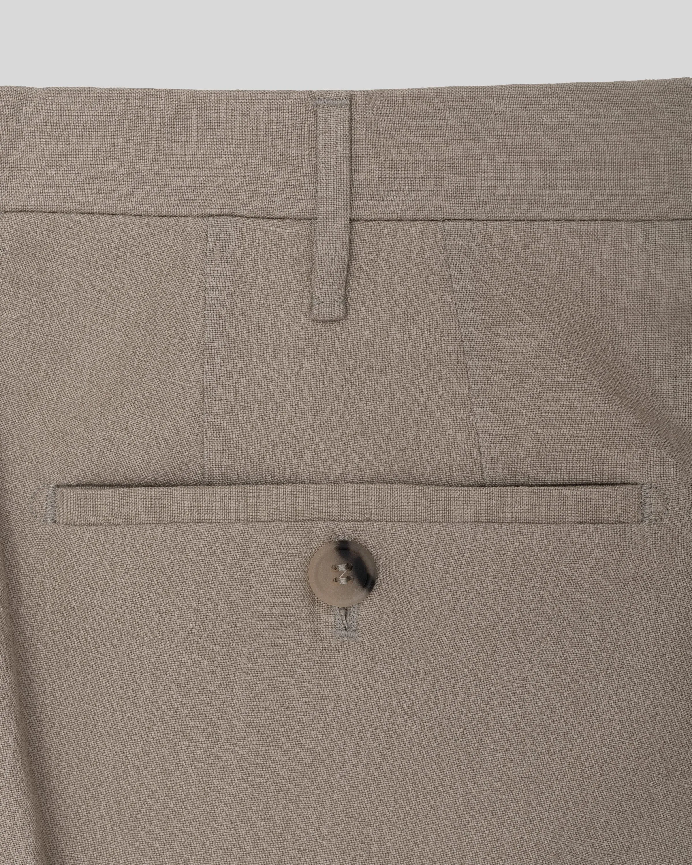 Roma light beige linen trousers