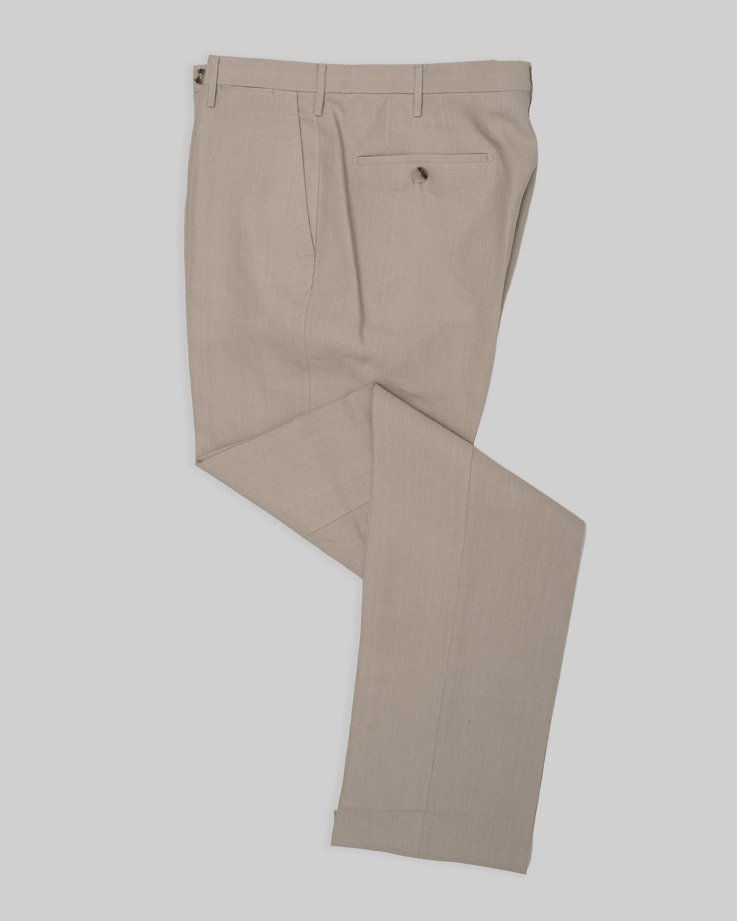 Roma light beige linen trousers