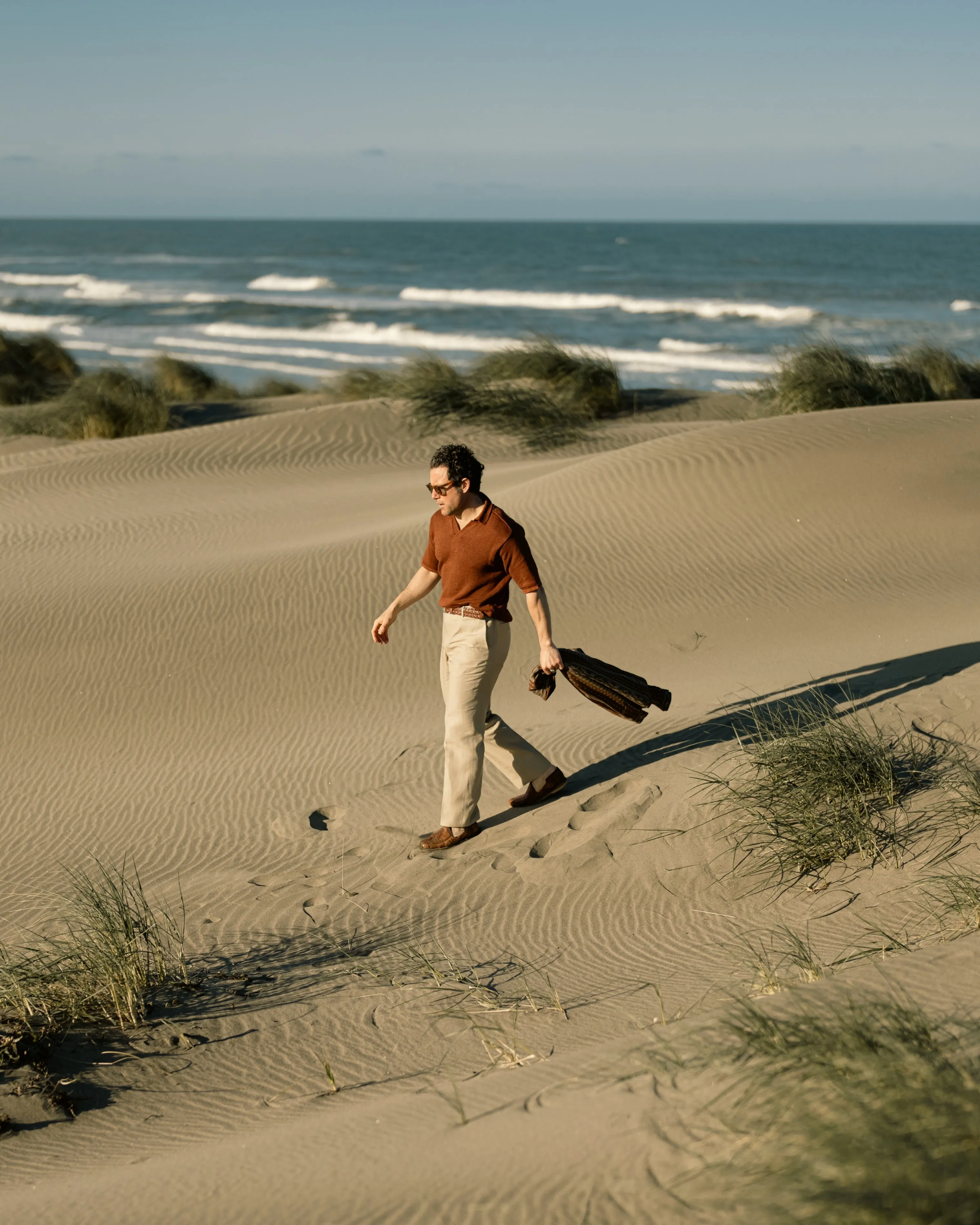 Roma light beige linen trousers