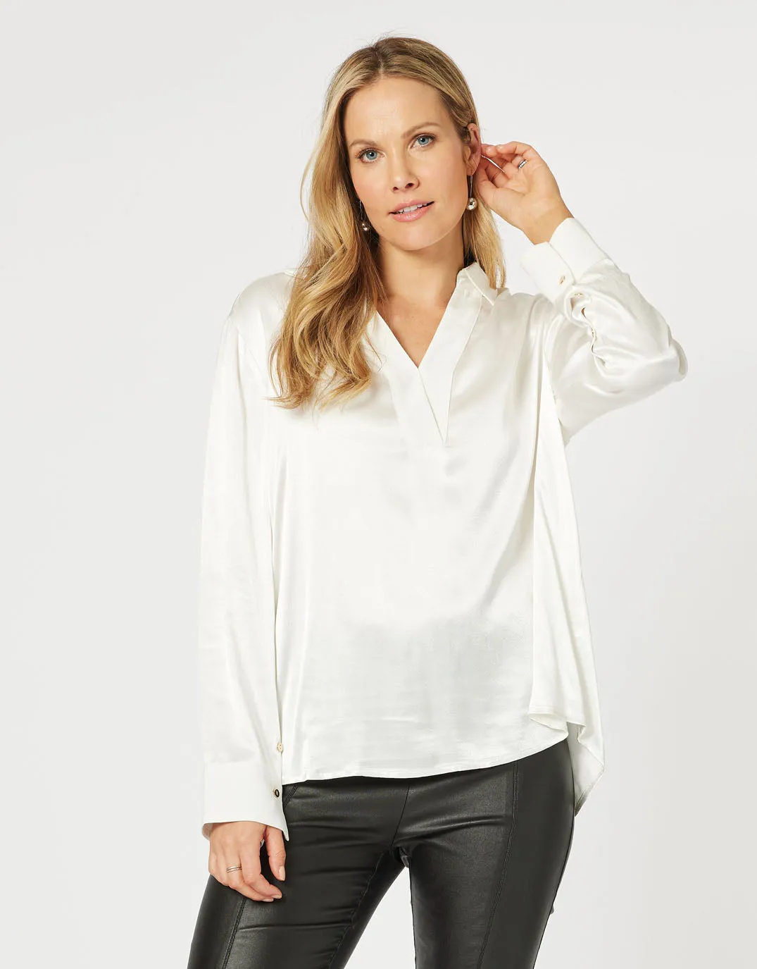 Tuxedo Top - Ivory