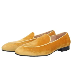 Velvet Slip-On Men Loafers - Men Shoes