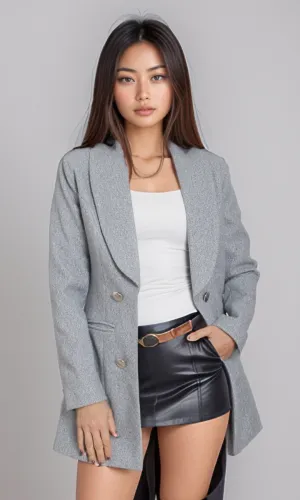 Women Elegant Overcoat (Grey)