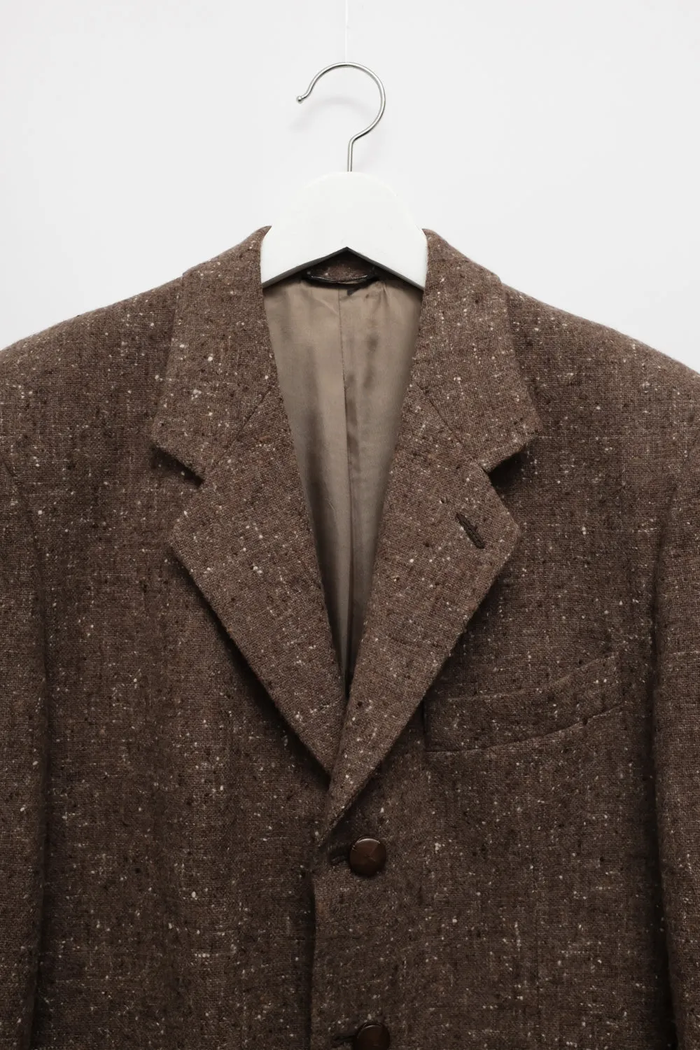 YSL VINTAGE YVES SAINT LAURENT BROWN PURE WOOL BLAZER